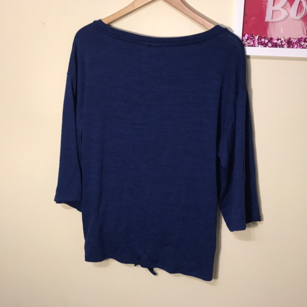 🛍 Gap 3/4 sleeve front tie knit top - Picture 4 of 5